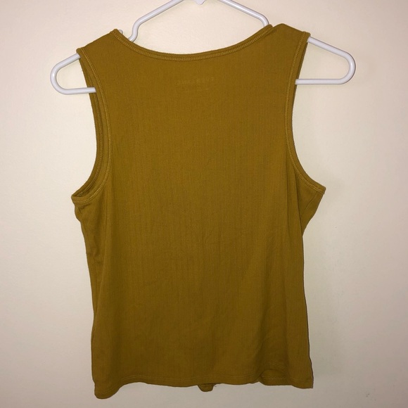 Everlane Button Front Gold Tank Top - Picture 4 of 4